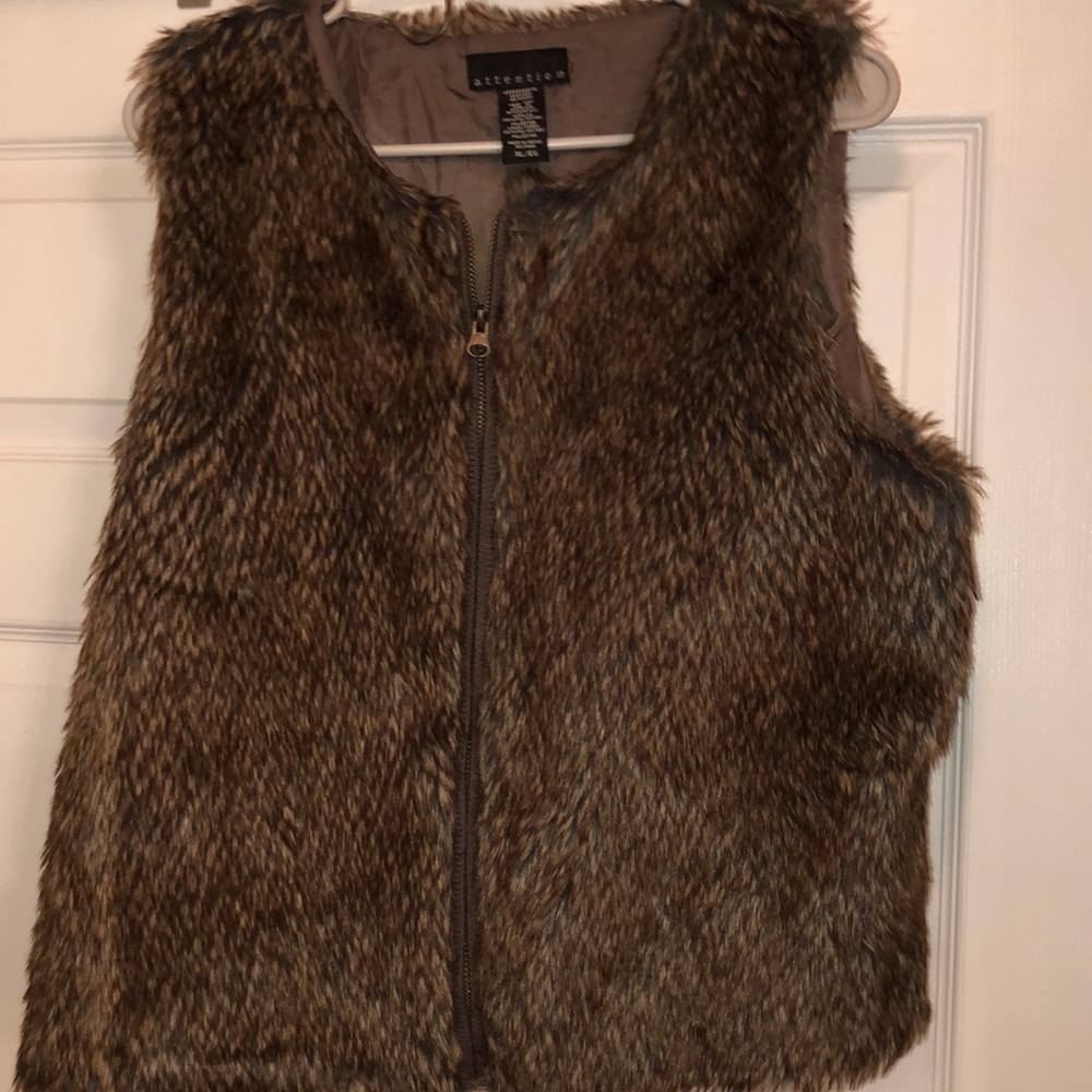 Brown Faux Fur Vest